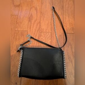 NWOT Elegant Black Crossbody Bag with Chain Strap